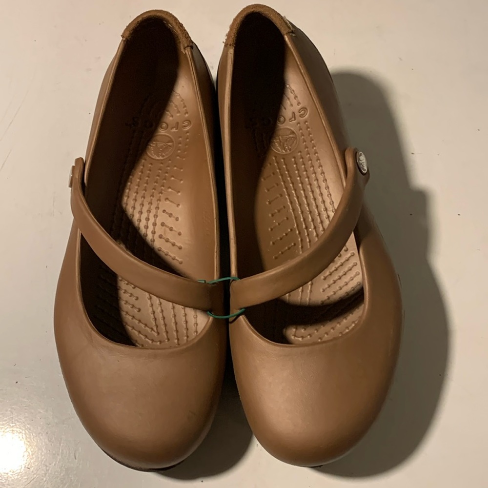 CROCS Women's Brown Mary Jane Mules
